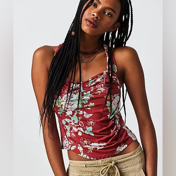 Free People Ginger Snap Crossback Top Size M - Picture 1 of 7